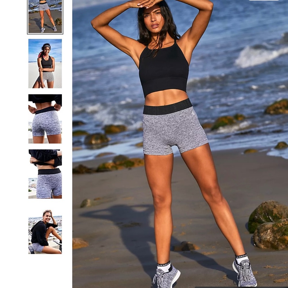 Free People Prajna Short in Heather Grey - Picture 2 of 9